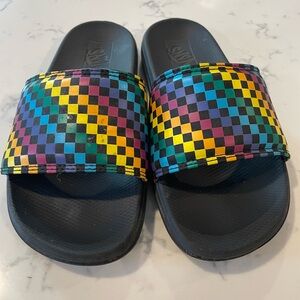 Vans RAINBOW Sandals with Checkerboard Design 🏳️‍🌈🏳️‍🌈
